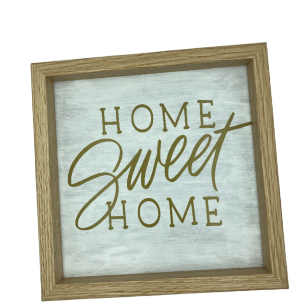 Ξυλινο καδρακι HOME SWEET HOME διασ. 19,5x19,5 εκ. - πίνακες & κάδρα - 4