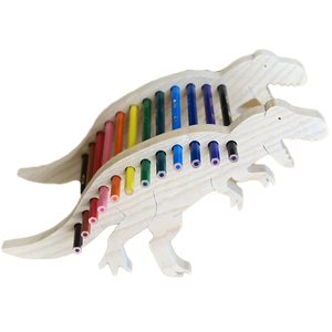 Ξύλινη Παιδική Μολυβοθήκη Δεινόσαυρος - για παιδιά