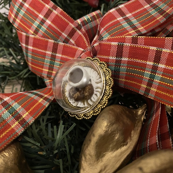 Χριστουγεννιάτικο Δαχτυλίδι με κεραμικό φλυτζανάκι καφέ και μελομακάρονα απο πολυμερικό πηλό - επιχρυσωμένα, πηλός, χριστουγεννιάτικο, πρωτότυπα δώρα, αυξομειούμενα - 4