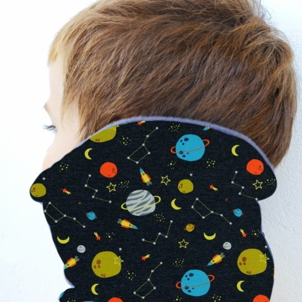 Neck warmer / παιδικός λαιμός FLY ME TO SPACE - αγόρι, αγορίστικο, λαιμοί - 2