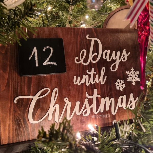 Ξύλινη πινακίδα "Μέρες έως τα Χριστούγεννα" 30x20cm - ξύλο, χριστουγεννιάτικο, διακοσμητικά, χριστούγεννα - 5