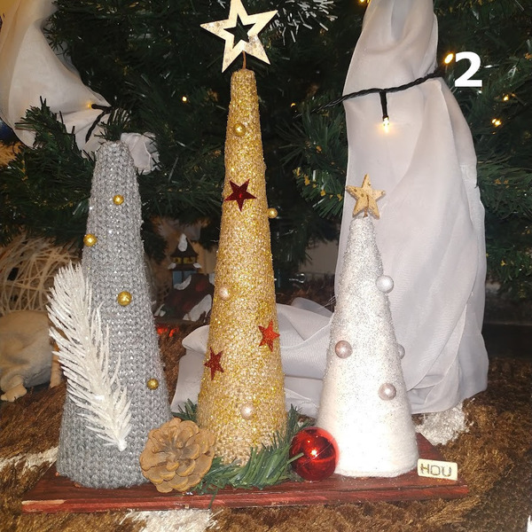 Διακοσμητικά χριστουγεννιάτικα δεντράκια - ξύλο, δώρο, χριστουγεννιάτικο, διακοσμητικά, δέντρο - 3