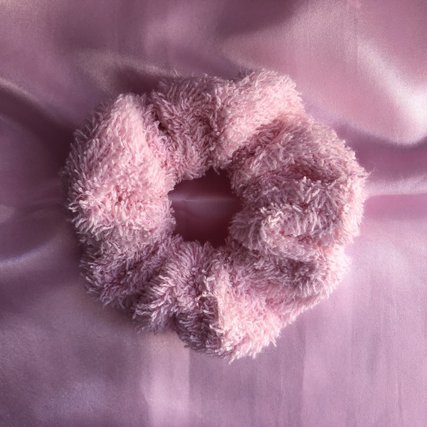 Ροζ Πετσετε Scrunchie - ροζ, λαστιχάκια μαλλιών