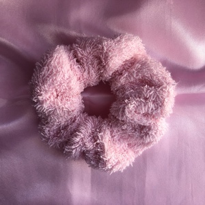 Ροζ Πετσετε Scrunchie - λαστιχάκια μαλλιών, ροζ