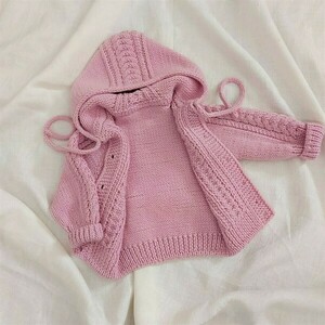 Πλεκτή ζακέτα για μωρό - κορίτσι, αγόρι, 0-3 μηνών, βρεφικά ρούχα - 3