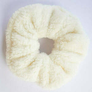 Fluffy Scrunchies ecru - λαστιχάκια μαλλιών