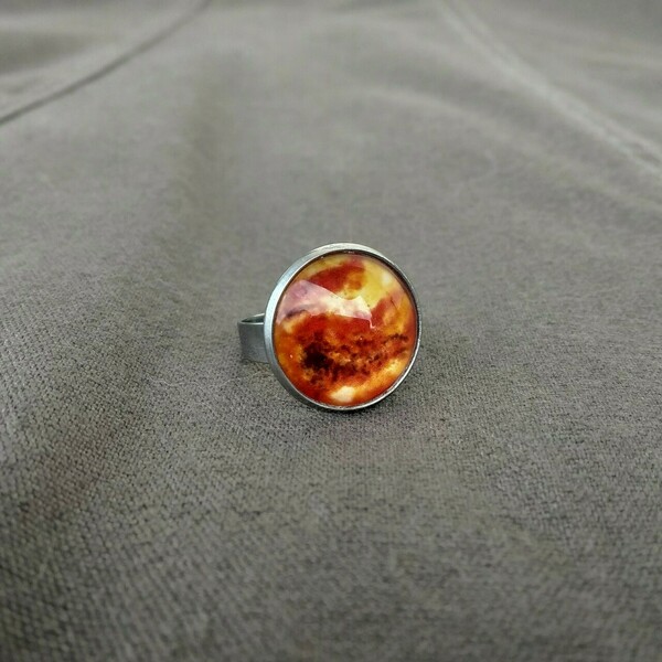 "Άρης" - Δαχτυλίδι Πλανήτης 16cm (Ατσάλι) - ατσάλι, αυξομειούμενα, φθηνά - 2