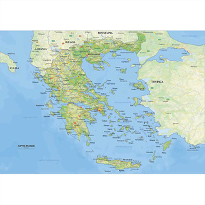 Χάρτης Ελλάδας πόστερ μέγεθος 100Χ70 cm - διακόσμηση, αφίσες