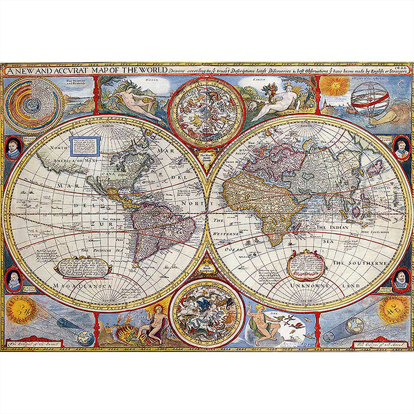 Αφίσα Παγκόσμιος χάρτης αντίκα μέγεθος 100Χ70 cm - vintage, διακόσμηση, διακοσμητικά