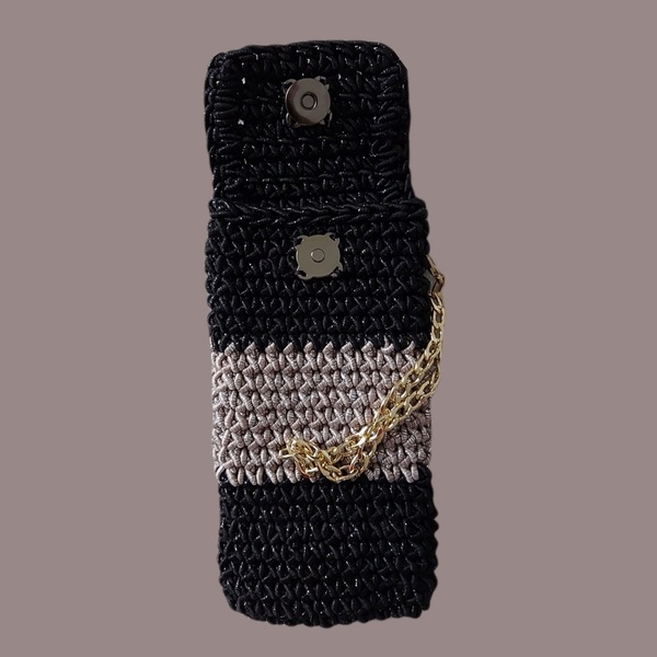 Black glitter θήκη κινητά - θήκες, πλεκτές τσάντες - 4