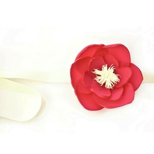 Κορδέλα για καπέλο με φουξ λουλούδι - δώρο, λουλούδια, καπέλο