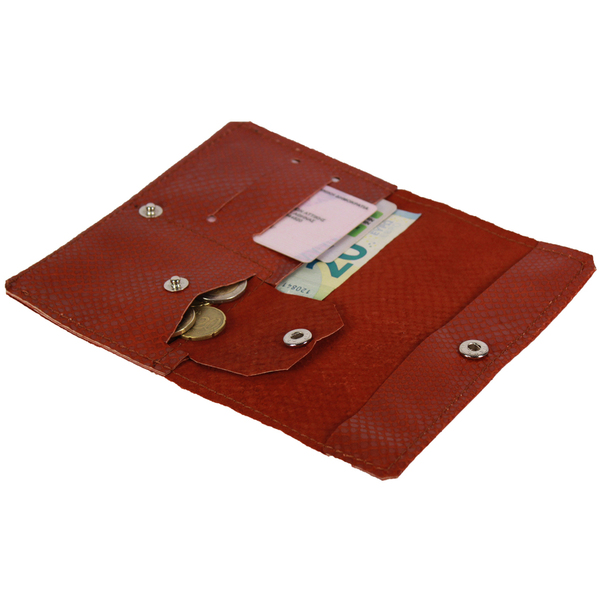 Πορτοφόλι φάκελος με δέρμα χειροποίητο Μωβ ανάγλυφο - δέρμα, ύφασμα, πορτοφόλια - 3
