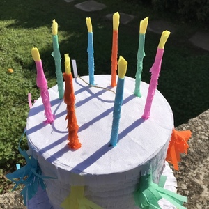 Πινιάτα τούρτα γενεθλίων ύψος 50 εκ. - γενέθλια, πινιάτες, είδη για πάρτυ - 3