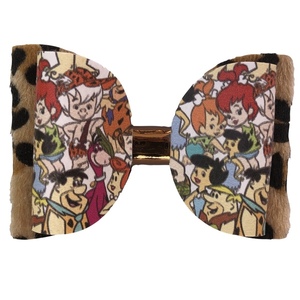 Κλιπ μαλλιών “yabba-dabba-doo” από faux leather - animal print, μαλλιά, αξεσουάρ μαλλιών