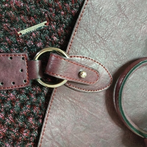 Χειροποίητη πλεκτή τσάντα backpack σε μπορντομελιτζανί - νήμα, πλάτης, μεγάλες, all day, πλεκτές τσάντες - 4