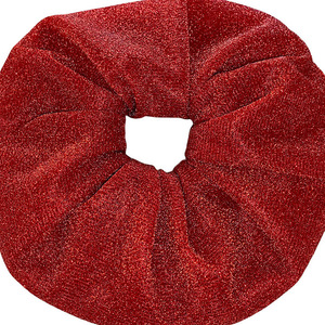 Scrunchie λαστιχάκι μαλλιών XXL size κόκκινο “Agape” - ύφασμα, γκλίτερ, λαστιχάκι, λαστιχάκια μαλλιών