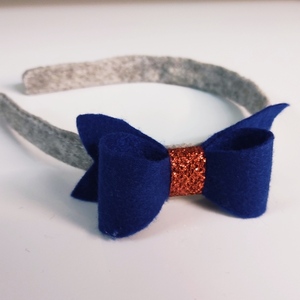 Handmade headband purple felt bow - στέκες - 2