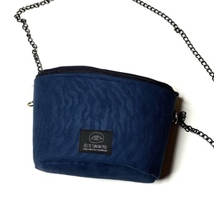 Χειροποίητο μπλε belt bag -blue zebra belt bag - χιαστί, μέσης, all day, ύφασμα, μικρές