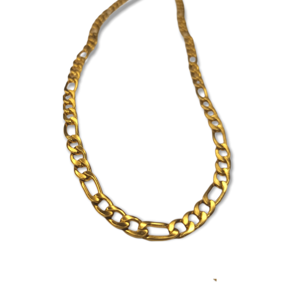 Χειροποίητο χρυσό ατσάλινο κολιέ με αλυσίδα Figaro - αλυσίδες, κοντά, ατσάλι, φθηνά - 3