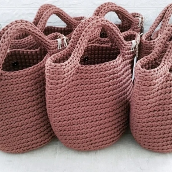 Tote Bag Scandinavian Style Crochet - tote, all day, μεγάλες, πλεκτές τσάντες, ψάθα