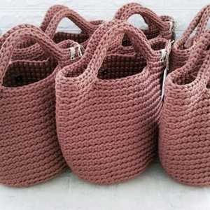 Tote Bag Scandinavian Style Crochet - ψάθα, μεγάλες, all day, tote, πλεκτές τσάντες