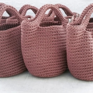 Tote Bag Scandinavian Style Crochet - ψάθα, μεγάλες, all day, tote, πλεκτές τσάντες - 2