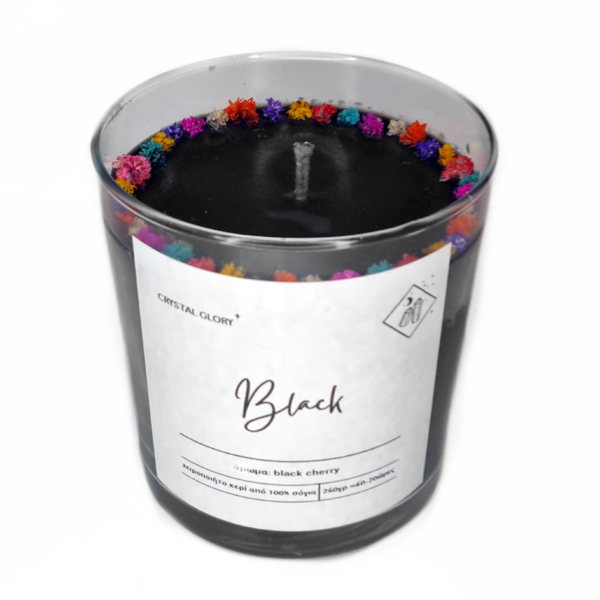 Black - Αρωματικό κερί σόγιας - 260γρ - αρωματικά κεριά, κεριά, κερί σόγιας
