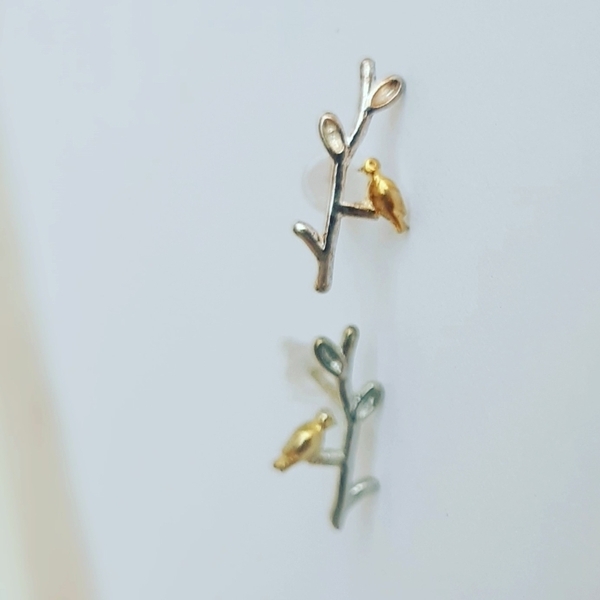 Μικρά και πανέμορφα σκουλαρίκια ♡ ♡ - επιχρυσωμένα, ορείχαλκος, καρφάκι