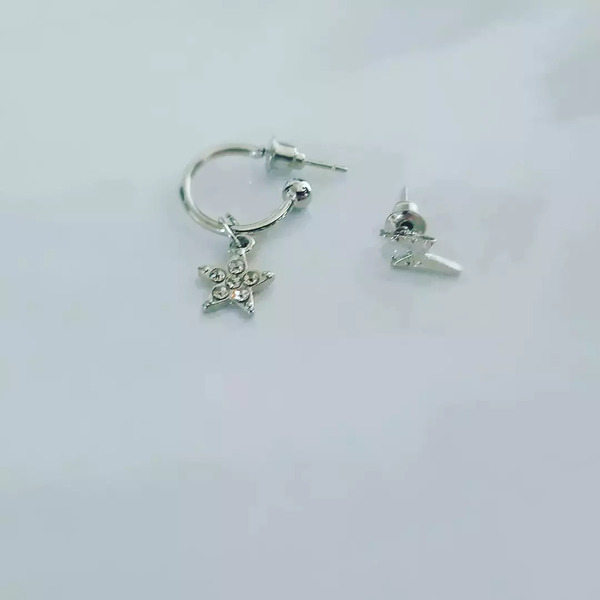 Earrings love Ι - ορείχαλκος, καρφωτά, boho