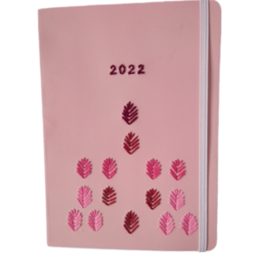 Κεντημένο ημερήσιο ημερολόγιο παστέλ ροζ - ημερολόγια