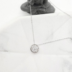 Κολιέ από ασήμι 925 silver-σχέδιο αστέρι ,luxury jewelry - charms, ασήμι 925, αστέρι - 2