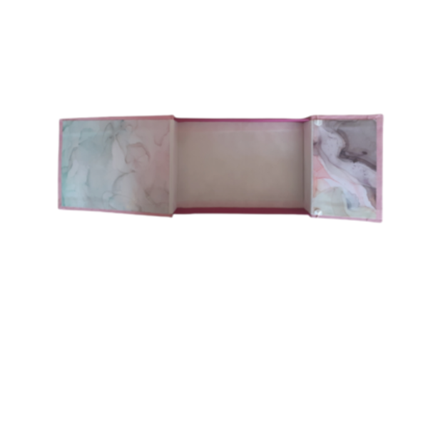 Χειροποίητο κουτί από χαρτόνι και δερματίνη ροζ 33 * 24 * 6 εκ. - ύφασμα, χαρτί, λουλούδια, οργάνωση & αποθήκευση, κουτιά αποθήκευσης - 3