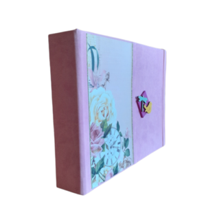 Χειροποίητο κουτί από χαρτόνι και δερματίνη ροζ 33 * 24 * 6 εκ. - ύφασμα, χαρτί, λουλούδια, οργάνωση & αποθήκευση, κουτιά αποθήκευσης - 5