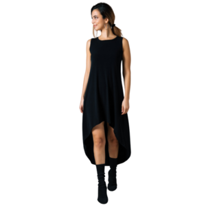 “TERSI” Φόρεμα με ασσύμετρο μήκος - βισκόζη, mini, αμάνικο, all day - 5