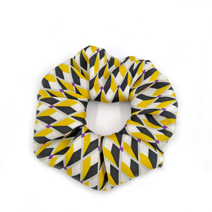 Scrunchie Yellow Romvos σατέν - ύφασμα, σατέν, λαστιχάκια μαλλιών