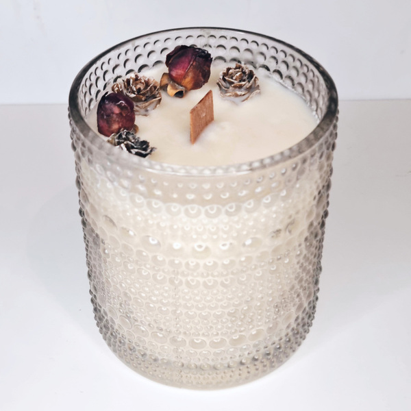 Δοχείο Bubbles - Κερί σόγιας με άρωμα της επιλογής σας - 300γρ - αρωματικά κεριά, κερί σόγιας - 2
