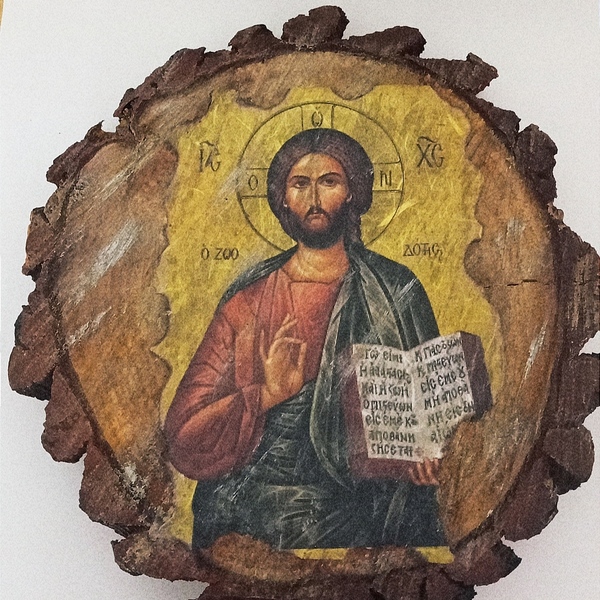 Ξύλινη χειροποίητη εικόνα Ιησούς Χριστός - ξύλο, διακοσμητικά