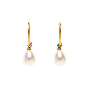 Χρυσοί κρίκοι με πέρλες μικρές (ορείχαλκος) - ορείχαλκος, κρίκοι, μικρά, πέρλες, faux bijoux