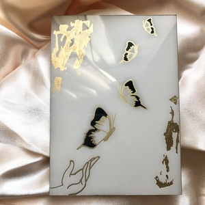 Ζωγραφική σε plexiglass πεταλούδες - minimal, πεταλούδες, plexi glass, διακοσμητικά - 2