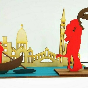 Ξύλινο Δώρο Αγίου Βαλεντίνου Βενετία - διακοσμητικά