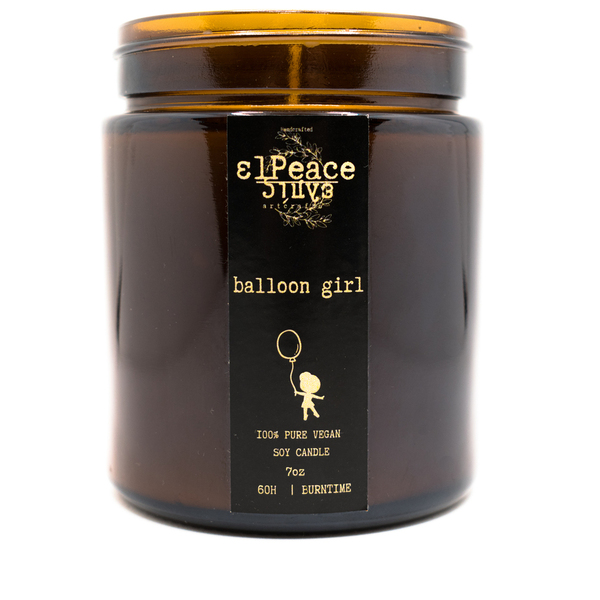 ''BALLOON GIRL'' PREMIUM QUALITY Vegan Κερί Σόγιας -220gr- 60 ώρες καύσης - αρωματικά κεριά, σόγια, vegan friendly