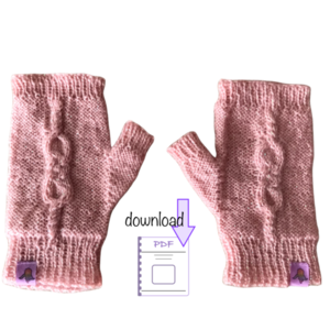 εκτυπώσιμο σχέδιο (PDF) για να πλέκετε τα γάντια "kimberly", με Κελτικό σχέδιο,16,5 x 8 εκ - DIY