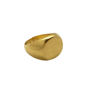 Χειροποίητο δαχτυλίδι από ασήμι ''signet'' - chevalier, επιχρυσωμένα, ασήμι 925, γεωμετρικά σχέδια, σταθερά