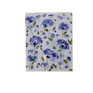 Αφηρημένα άνθη μπλε 24x30 cm - πίνακες & κάδρα, πίνακες ζωγραφικής, φλοράλ, διακόσμηση σαλονιού