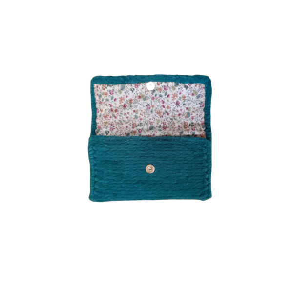 πλεκτό γυναικείο πορτοφόλι-τσαντάκι πράσινο - ύφασμα, νήμα, πορτοφόλια - 2