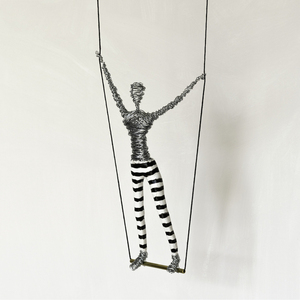 Circus Performer Art Sculpture - σπίτι, πηλός, μέταλλο, διακοσμητικά - 2