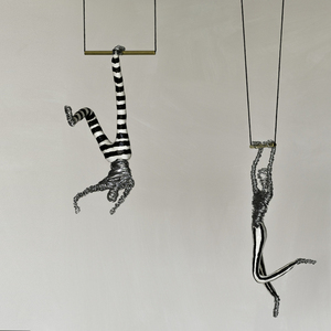 Circus Performer Art Sculpture - σπίτι, πηλός, μέταλλο, διακοσμητικά - 4