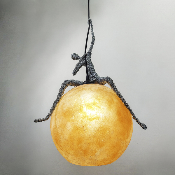 Modern Colorful Lighting Pendant with Man Figure Sculpture - οροφής - 2