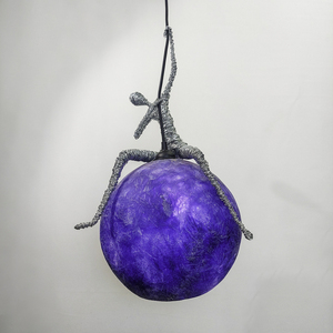 Art Pendant Lighting with Wire Sculpture - οροφής - 2
