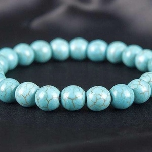 MEN’S BRACELET TURQUOISE - ημιπολύτιμες πέτρες, χάντρες, χεριού, φθηνά